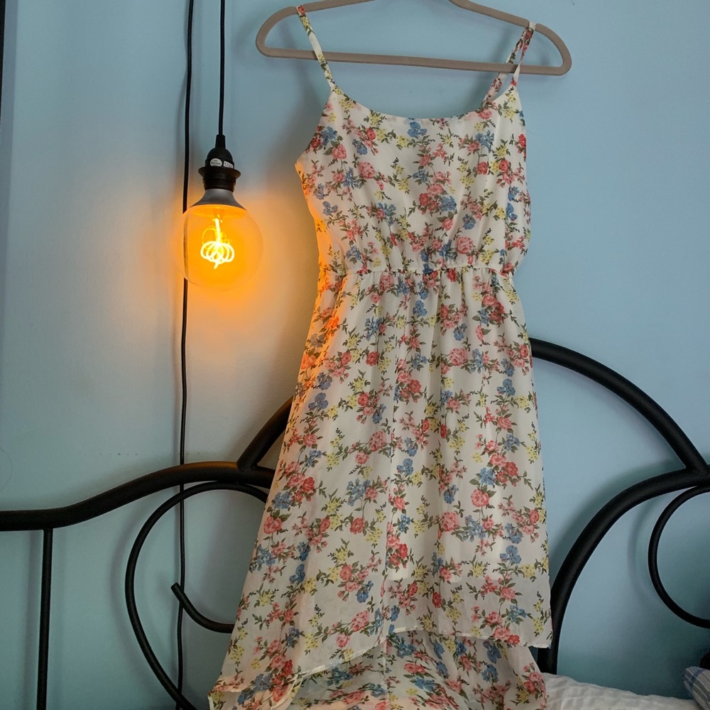 floral high low dress